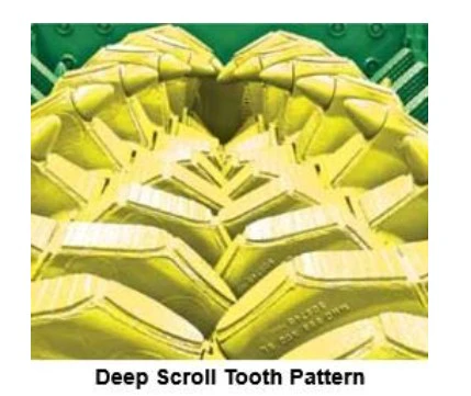 deep scroll tooth pattern